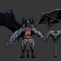 Game Monster Character Fantasy Horror Flying Object Orc Warrior 2 3d model