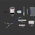 Essential Medical Supplies Display With Blood Bag Syringe IV Bag And Medical Components