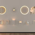 Stylish Modern Wall Lamps Featuring Circular Square Shapes And Textured Surfaces For Home Decor