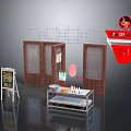 Stylish DR DRESS Store Front With Wooden Double Doors Chalkboard Sign And Metal Shelf Table