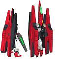 Red White Black Electric Toy Robot With Mechanical Arms And Legs Design