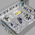 Modern Clothing Store Interior With Clothing Racks Mannequins And Display Areas