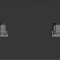 Industrial Metal Structure With Parallel Bars Support Pillars And Circular Bases