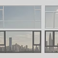 Modern windows combination windows glass windows floor-to-ceiling windows balcony windows bay windows bedroom windows sliding windows casement windows doors and windows 3d model