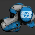 Modern Robot Machine Dog Head 3d model