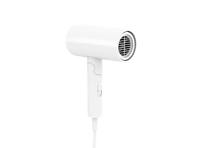 Efficient White Hair Dryer Modern Lightweight Portable Design Household Electrical Appliance 3d model