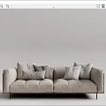 Leather double sofa Modern double sofa 3d model