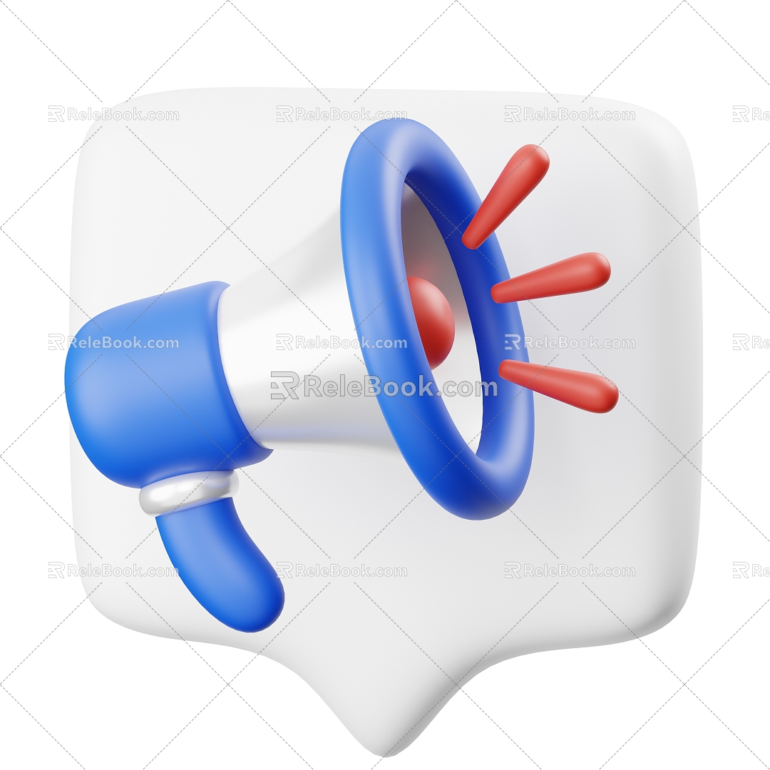 Modern Horn Horn Icon Cartoon Horn 3d model