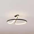 Modern Ceiling Lights With Unique Black Frame And Stylish Curved LED Design 3d model