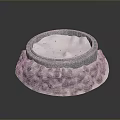 Stone Decorative Bowl With Textured Base And Smooth Interior For Home Use