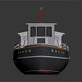 Modern Water Transport Boat With White And Gray Hull And Upper Deck Windows