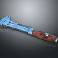 High Quality Durable Adjustable Wrench With Metal Construction And Wooden Grip Handle