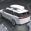 White SUV With Modern Design Roof Box Large Alloy Wheels And Sleek Exterior