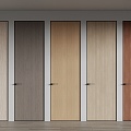 Minimalist Door Single Door Top Door Minimalist Wood Finish Door 3d model