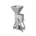 Heavy Duty Industrial Equipment With Funnel Shaped Hopper And Stable Metal Stand For Material Crushing