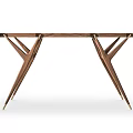 Modern Wooden Table With Unique Triangular Legs And Sleek Surface Design 3d model