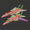 Two White Fighter Jet Models With Black Yellow Tails And Number Markings On Gray Surface