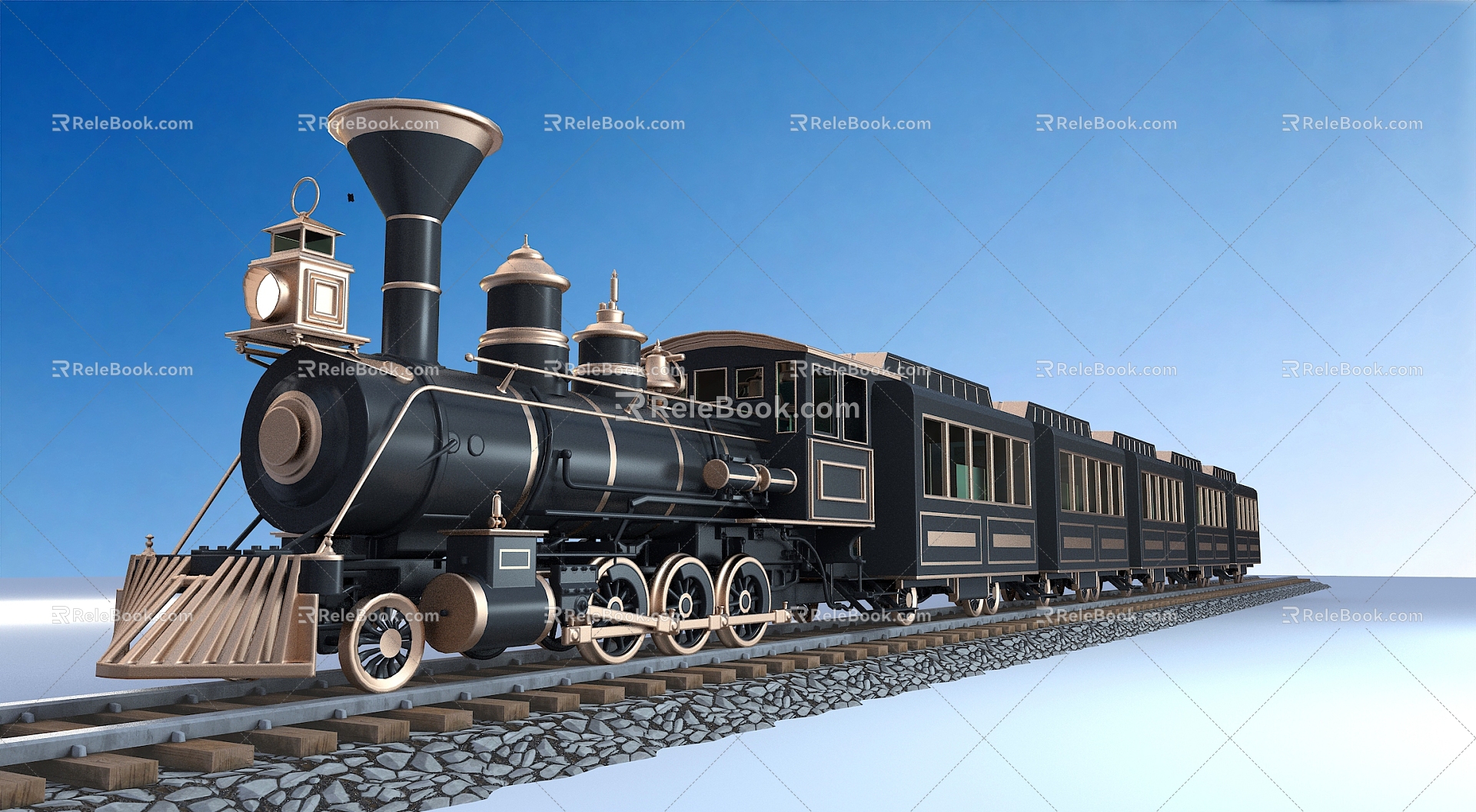 Train Restaurant Steam Train Retro Train Cafe Meichen Train 3d model