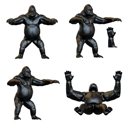 Modern orangutan chimpanzee animal King Kong 3d model Modern orangutan chimpanzee animal King Kong 3d model