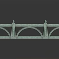Architectural Stone Balustrade Design Featuring Arched Patterns And Decorative Stone Elements