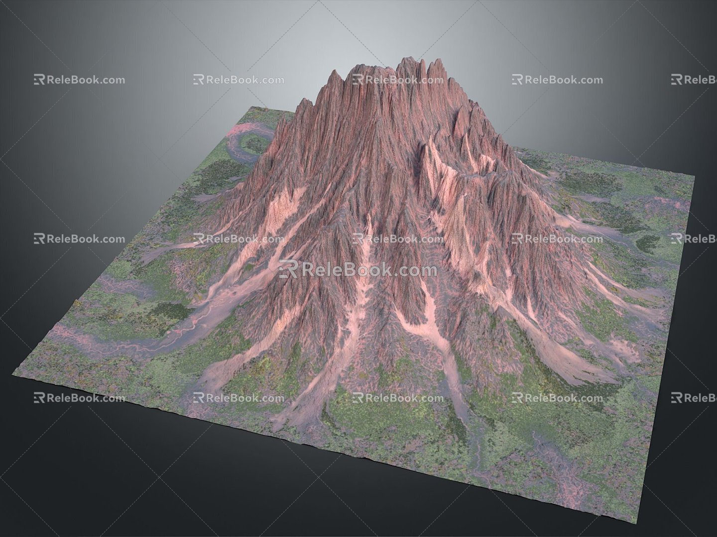 Geography, topography, mountain shape, ridge, ridge, valley, mountain range, canyon, geomorphology, mountain peak, mountain body 3d model