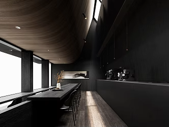 Modern Coffee Shop Cafe 3d model