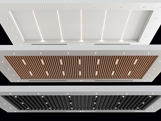 Modern Ceiling Square Ceiling Grille Ceiling Lvfangtong Tianhua Ceiling 3d model