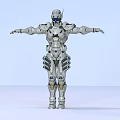 Modern robot game character mechanical warrior iron warrior 3d model