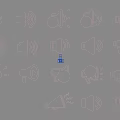 Stylish Wall Decor Featuring Multiple Golden Speaker Icons On Dark Background