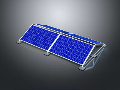 Efficient Solar Panels As Modern Household Appliances For Renewable Home Energy 3d model