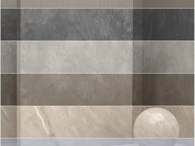 Textured Stone Components In Gray Beige And Natural Brown Tones 3d model