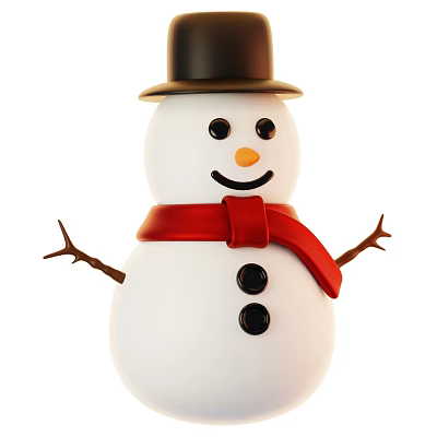Modern Snowman Winter Decorations Cartoon Snowman 3d model