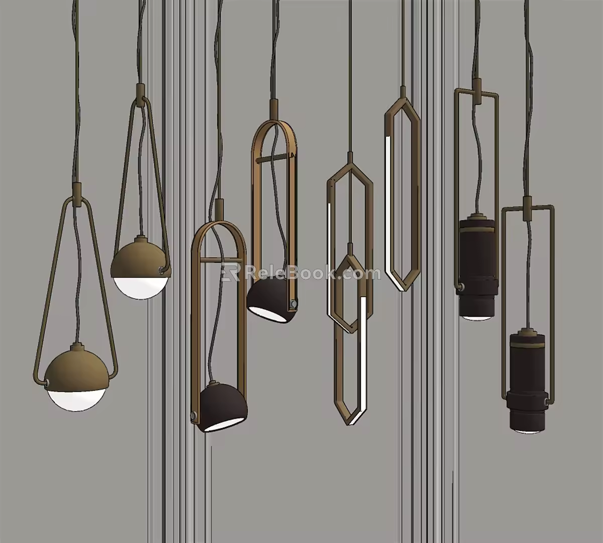 Modern chandelier small chandelier combination 3d model