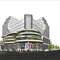 Modern Style Architecture Garden Architecture Shopping Center Vertical Greening Commercial Complex 3d model