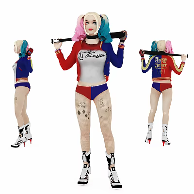 Modern game character clown 3d model Modern game character clown 3d model