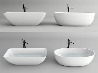 Modern bathtub faucet 3d model