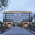 New Chinese-style Multi-storey Residential Courtyard Perspective Double-style Apartment 3d model