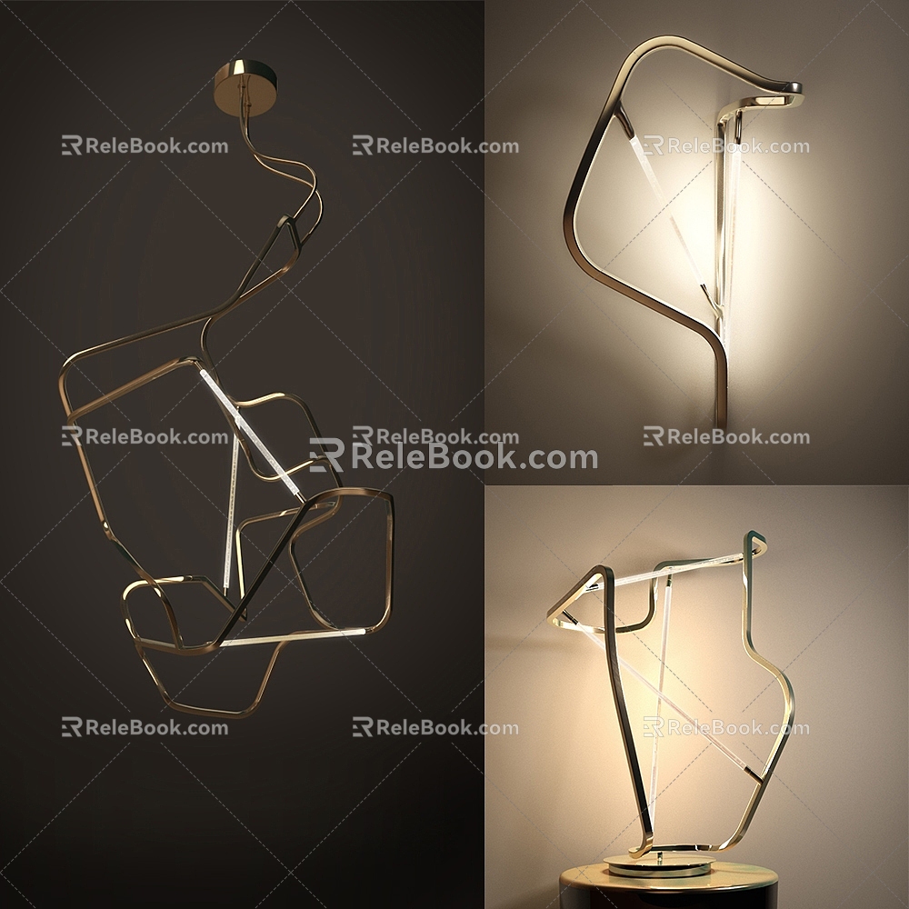 Modern special-shaped table lamp 3d model