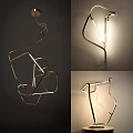 Modern Unique Table Lamp With Geometric Metal Frame And Stylish Lighting Design