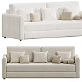 Modern Two Seater Sofa Design With Color Options And Decorative Pillows 3d model