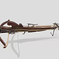 Handcrafted Vintage Crossbow With Wooden Body Metal Components Bowstring And Classic Design