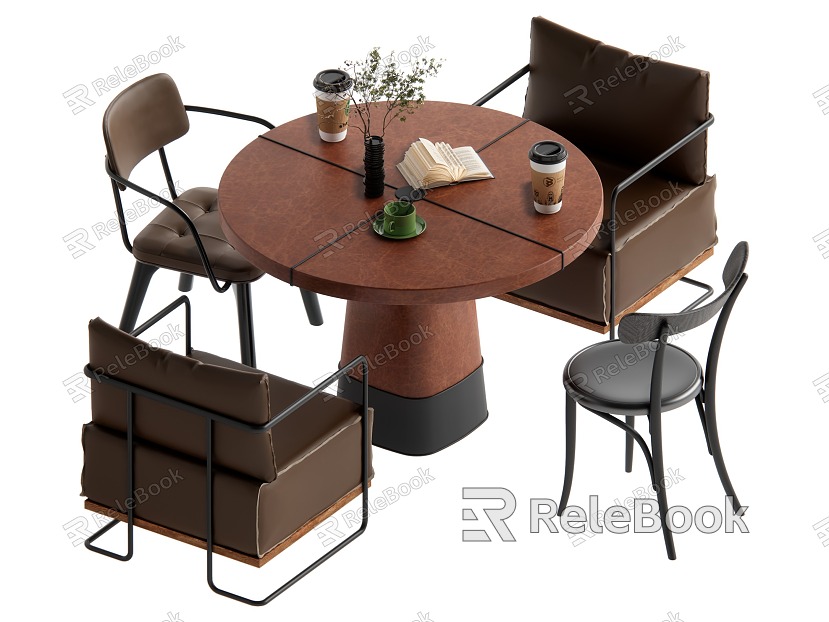 Modern leisure table and chair combination model