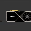 RTX 3090 Graphics Card Electronic Device With Cooling Fan And Modern Design