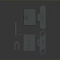 Gray Plastic Household Items Parts For Home Assembly And Repair Components