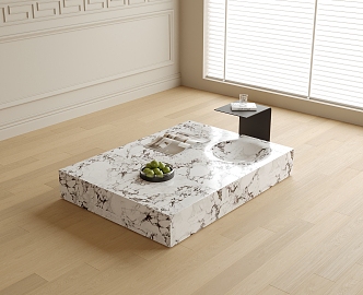 Modern marble coffee table 3d model