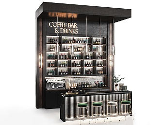 Modern Cashier Cafe Bar Cashier 3d model