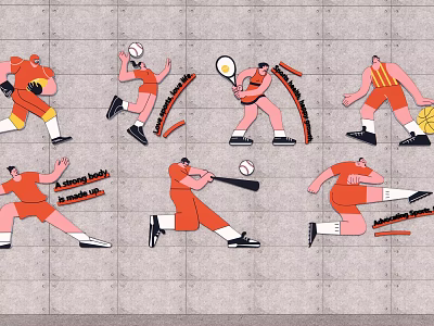 Sports Characters Campus Sports Figure Painting Sports Characters 3d model