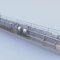 Industrial Automated Production Line With Conveyor Belts And Stainless Steel Mechanical Components
