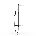 Modern shower shower with large shower 3d model