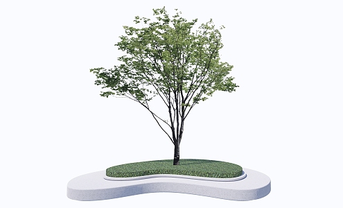 Modern Tree Pool Outdoor Tree Pool Seat 3d model